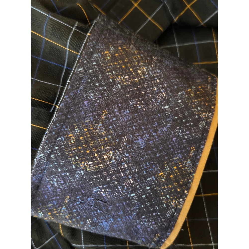 Luchiano Visconti button up shirt Men's size Large Checked Flip Cuff - Picture 8 of 10